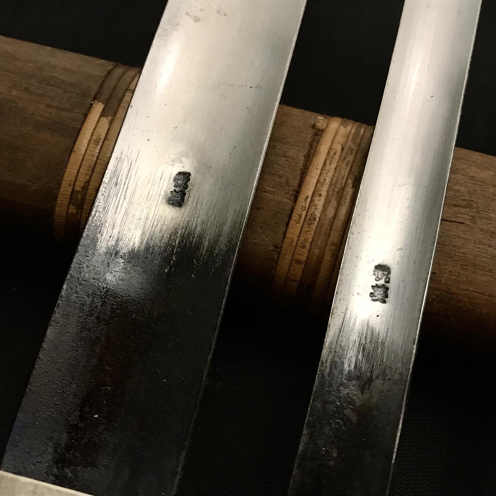 Old stock Etsue Uchimaru Gouge Chisels with Blue steel 掘出し物 悦英 内丸彫刻刀 青紙鋼