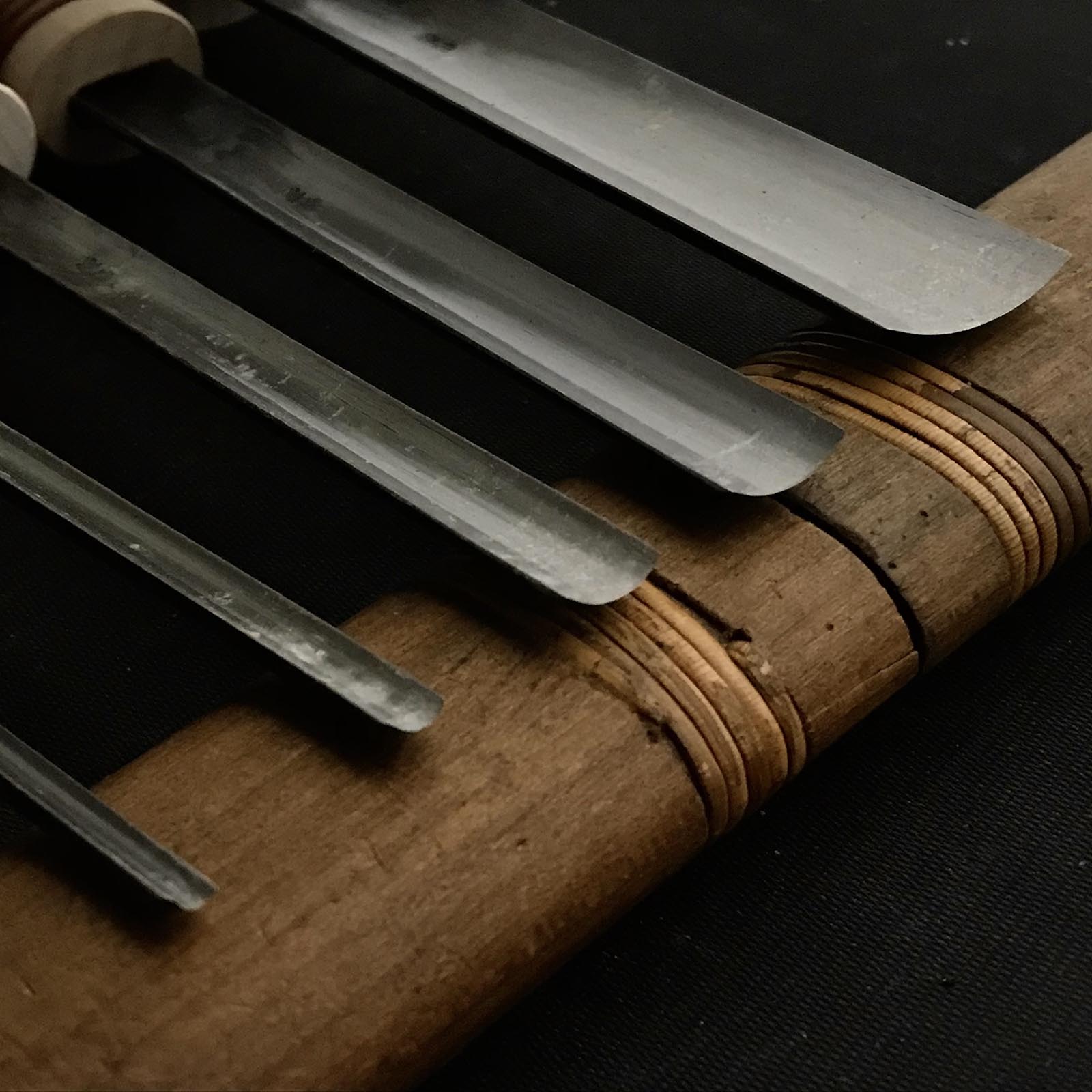 Old stock Etsue Uchimaru Gouge Chisels with Blue steel 掘出し物 悦英 内丸彫刻刀 青紙鋼