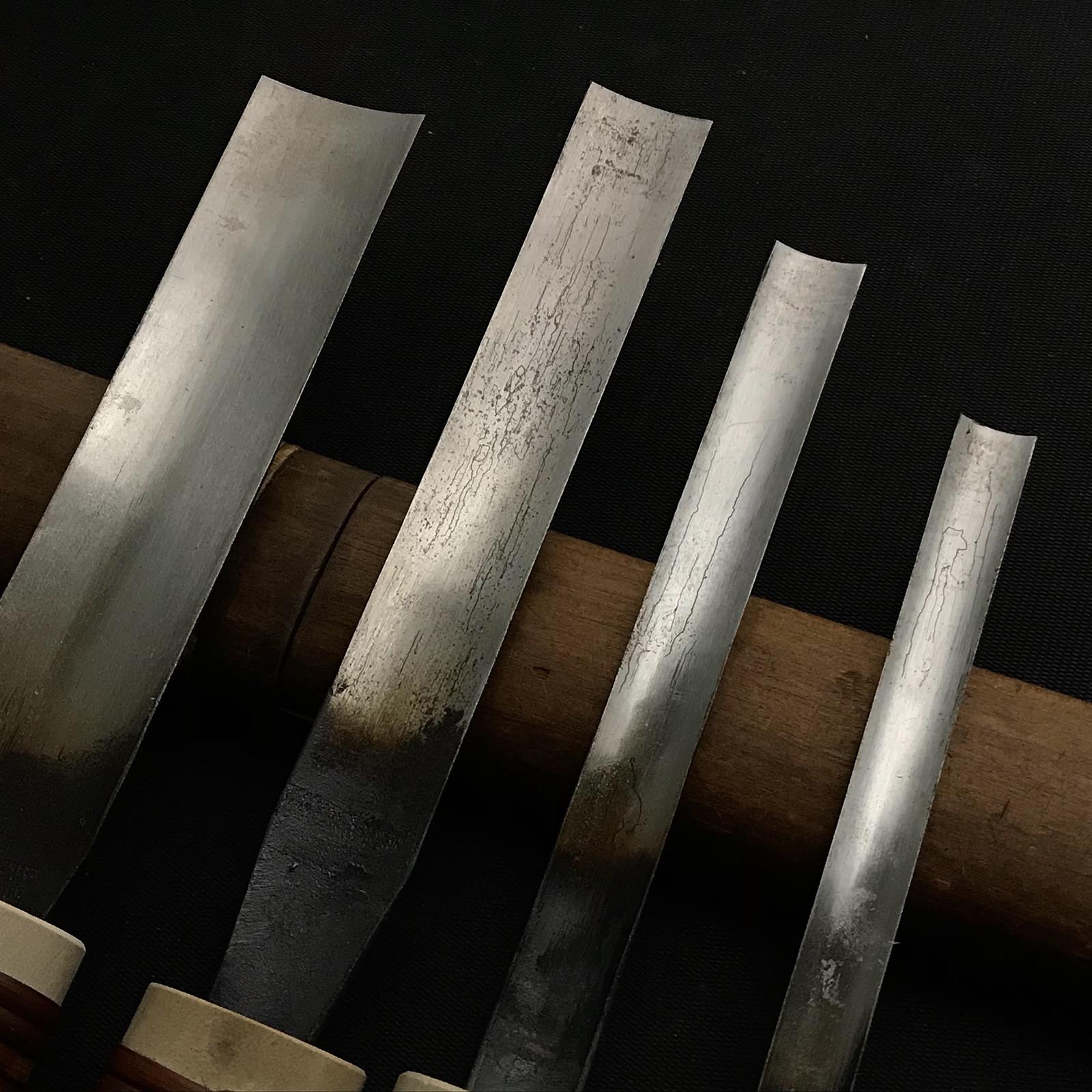 旧在庫 打丸能見鑿 青鋼掘り出し物 内丸刀 黒刃 青紙鋼