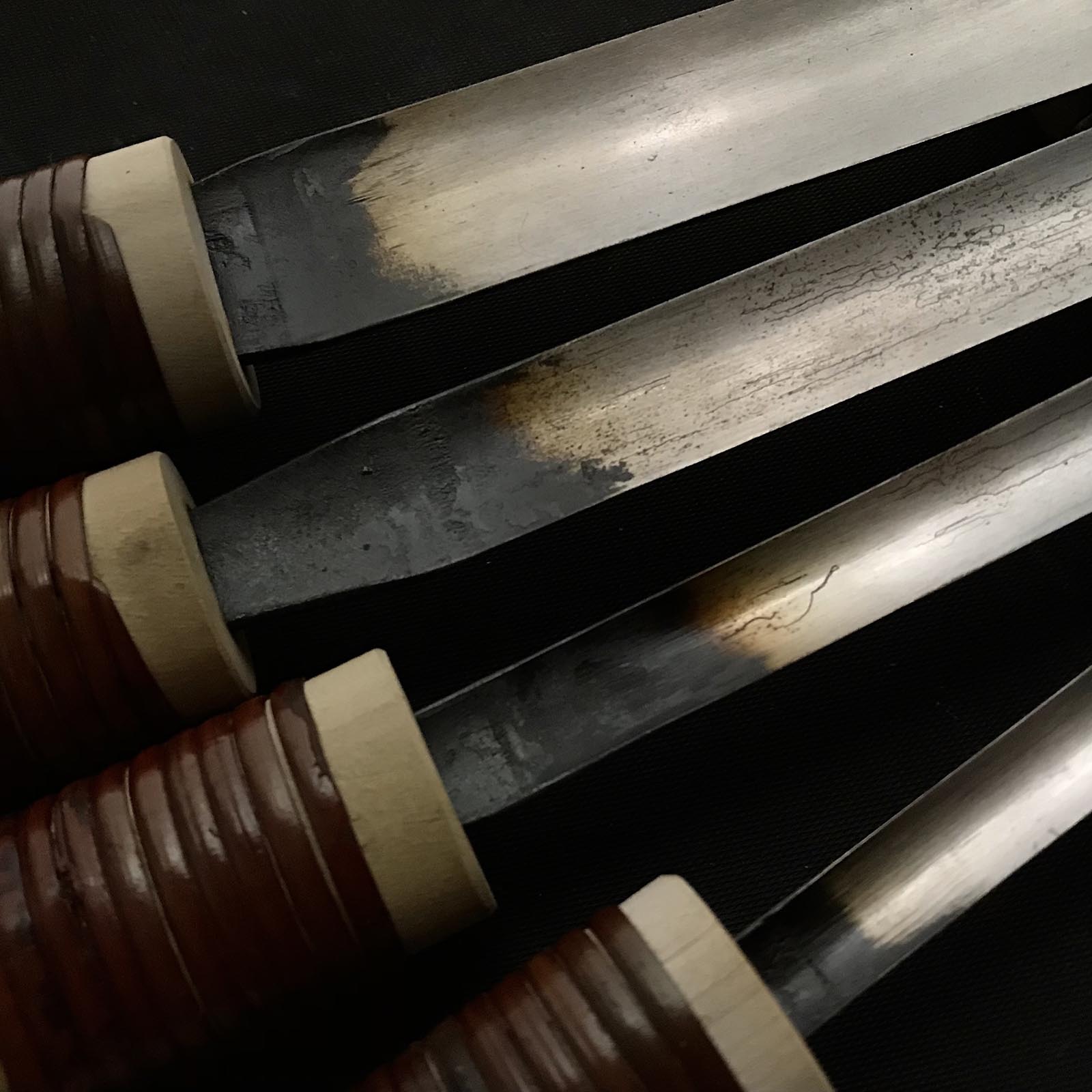 旧在庫 打丸能見鑿 青鋼掘り出し物 内丸刀 黒刃 青紙鋼