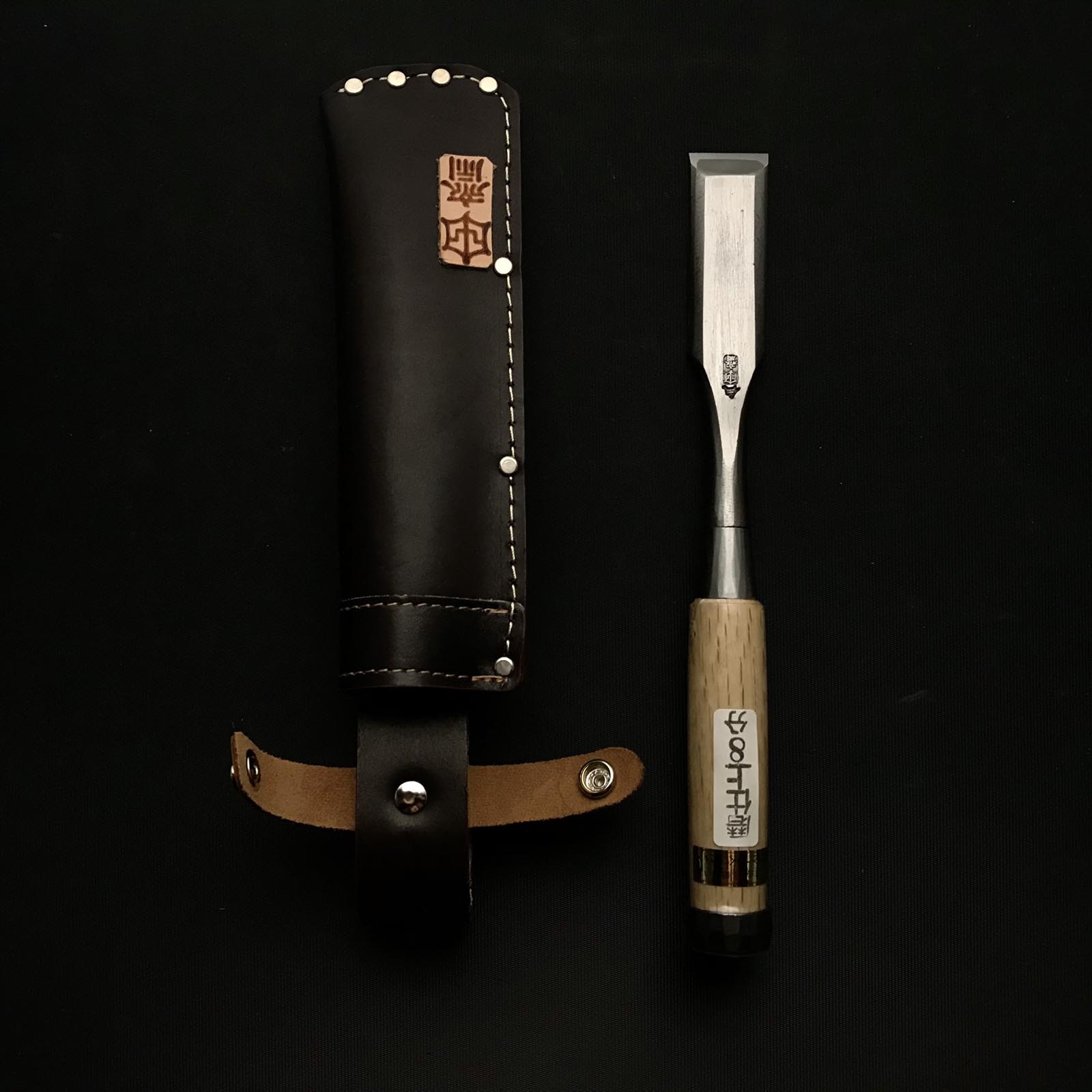 革袋付 田斎作 脇差鑿 追入鑿 24mm