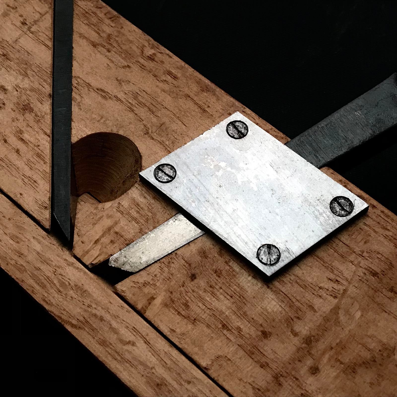 Old stock Arijakuri Kanna (Katagisakuri Kanna) Sliding Dovetail Plane 掘出し物 片木作里鉋 凹凸両用蟻作里鉋