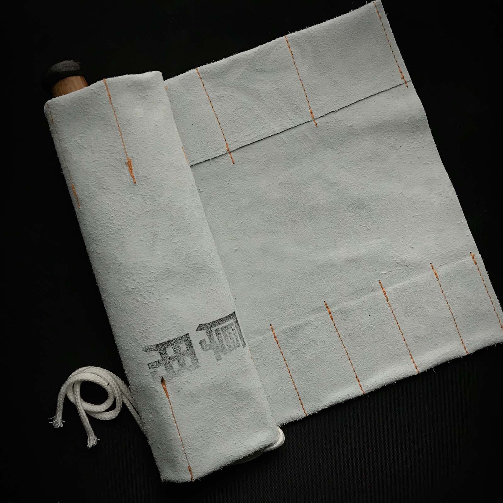 Chisel Leather Roll Bag For Timber chisels ( calfskin ) 鑿巻き 厚鑿用 革製