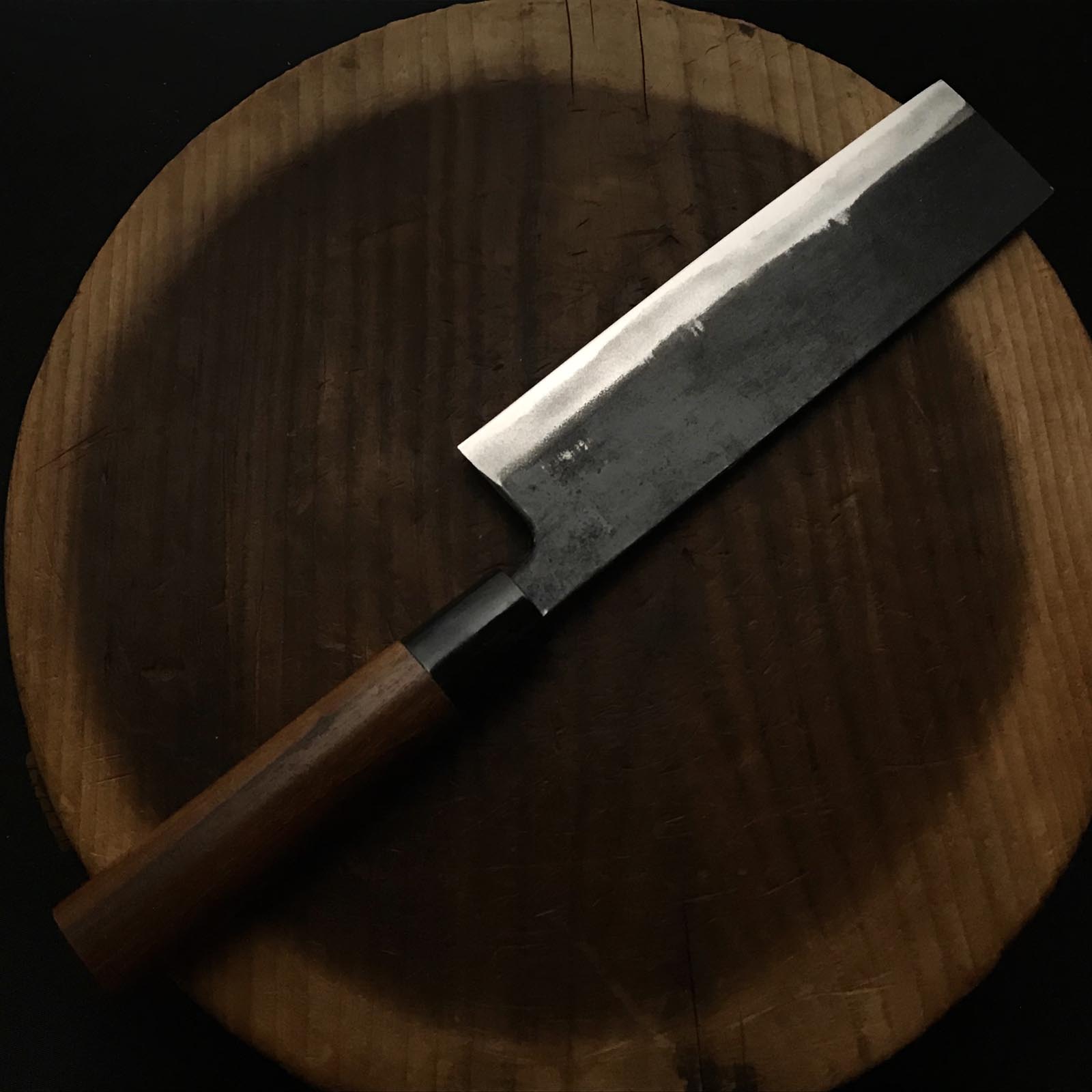 Kurouchi Nakiri Bocho by Sakodahamono 黒打 菜切包丁 迫田刃物 165mm