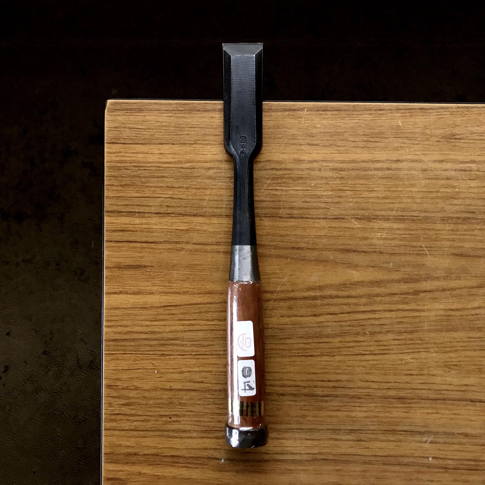 Aki Tasai Timber chisels (Tatakinomi) with blue steel 明田斎 黒仕上げ 叩鑿 30mm