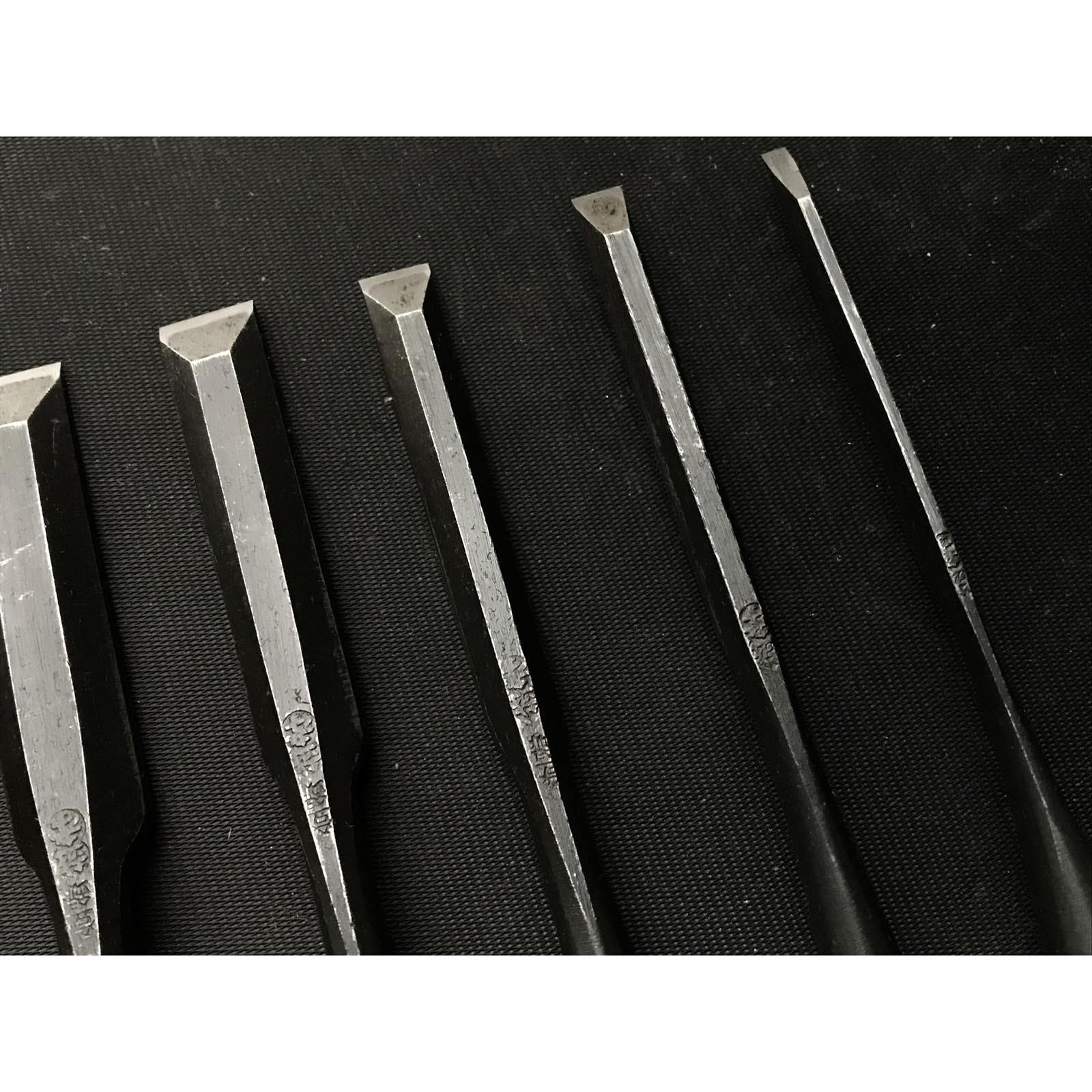 古株越高 卓上ノミセット 掘り出し物 越孝 追入10本組鑿 おいれのみ