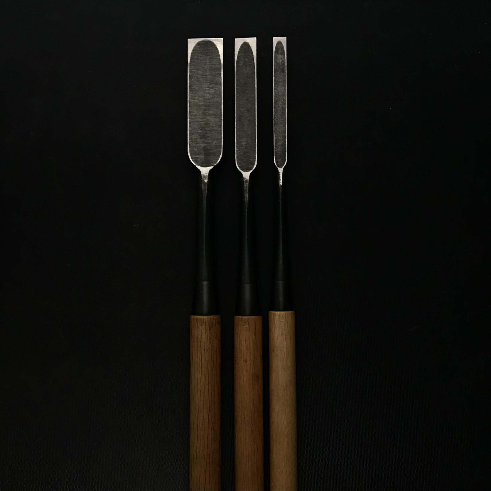 Old stock Koumaru Type Kanetake Paring chisels set 掘出し物 カネ武 甲丸薄鑿 Usunomi