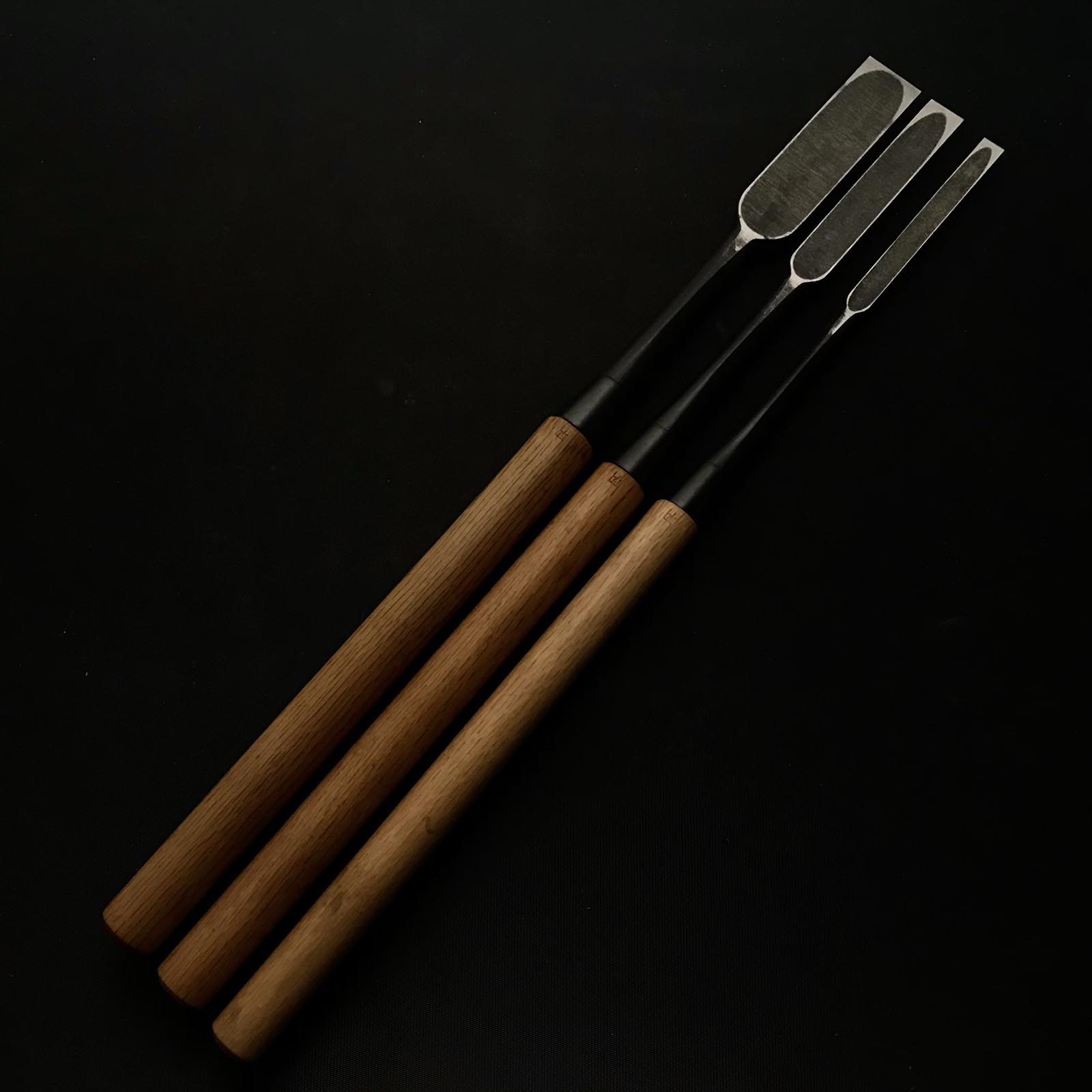 Old stock Koumaru Type Kanetake Paring chisels set 掘出し物 カネ武 甲丸薄鑿 Usunomi