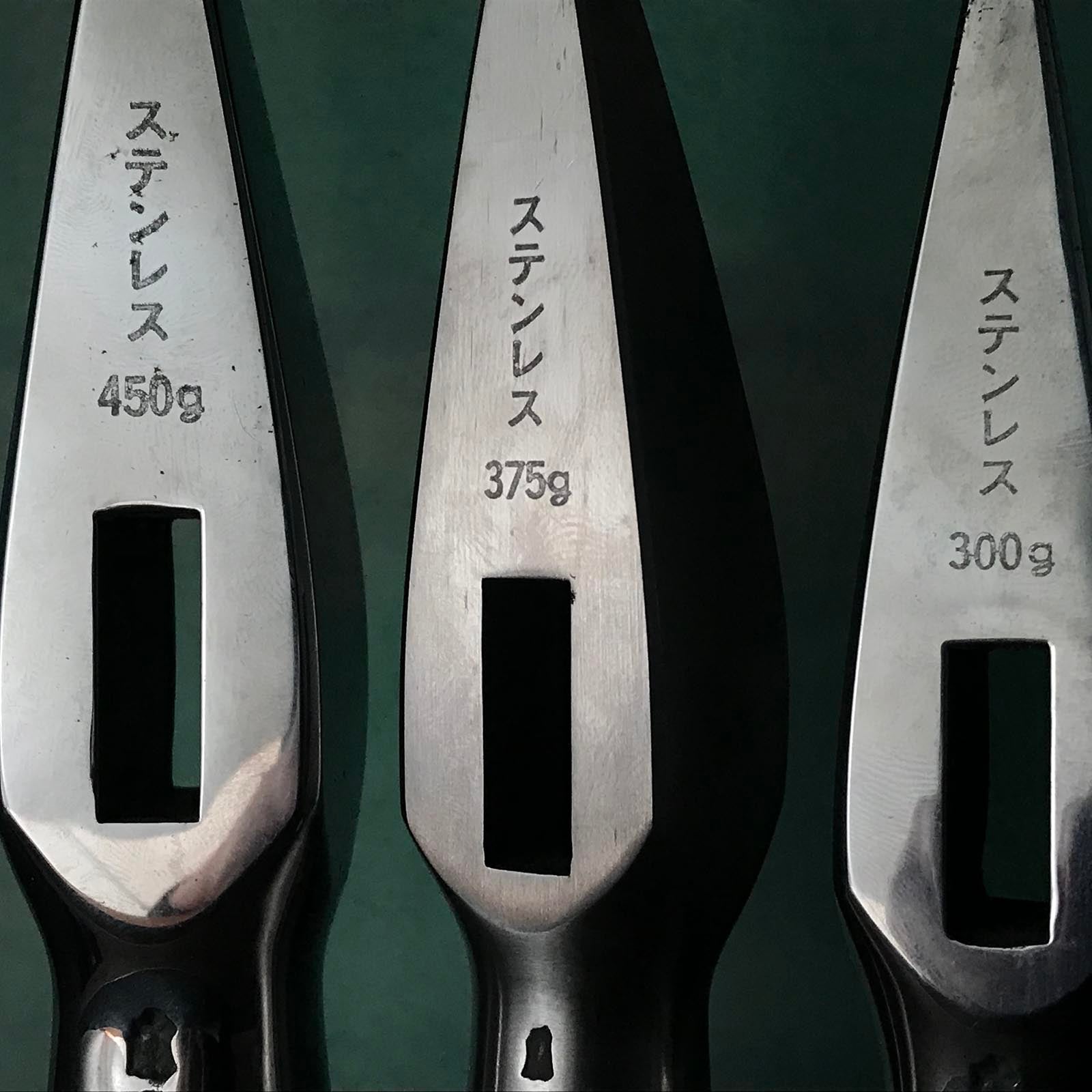 掘り出し物 藤六 ステンレス舟手玄翁 300,375, 450g