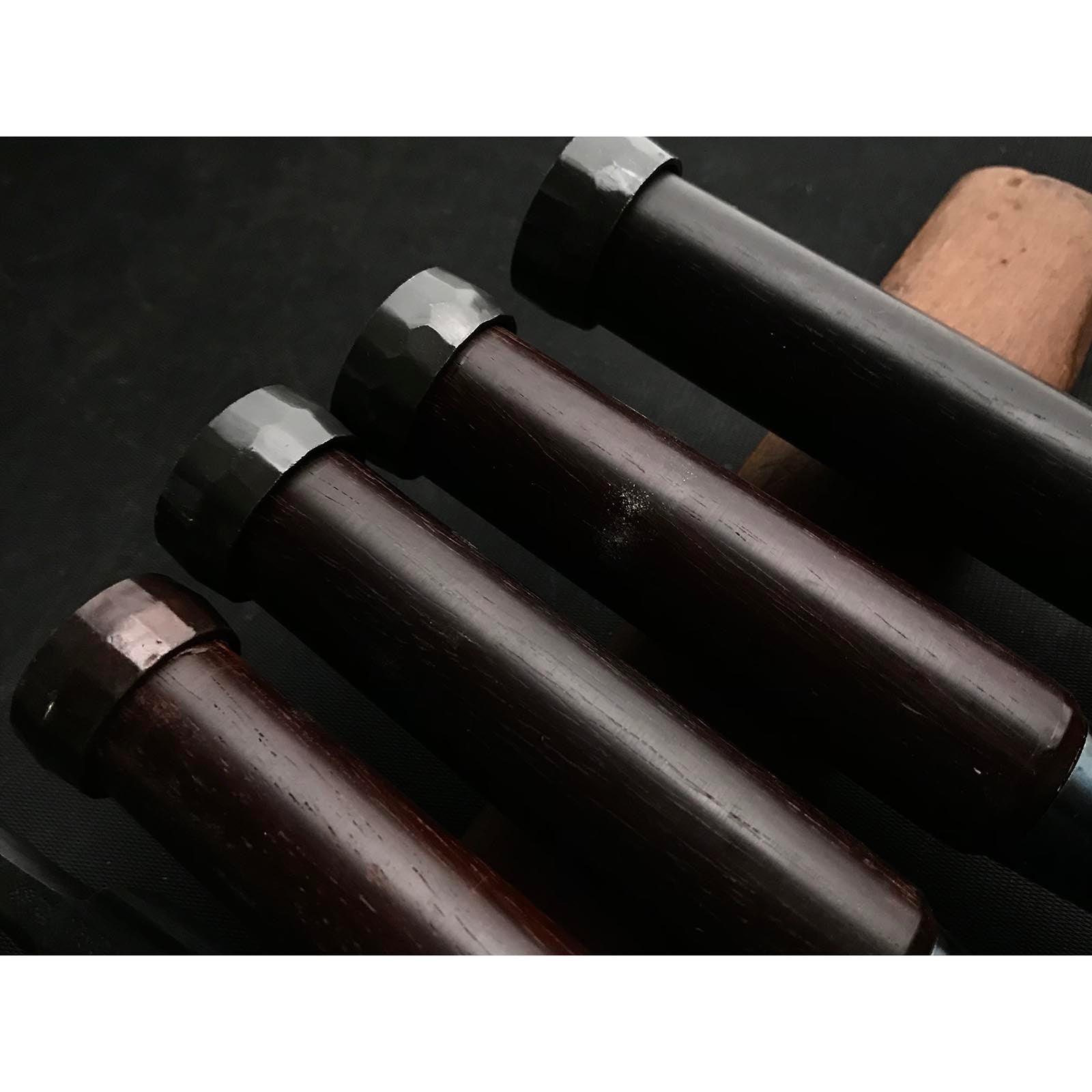 小丸藤宏型 今井忠太郎作 卓上ノミ 今井忠太郎作 二治弘 甲丸追入組鑿 紫檀柄 おいいれのみ #3