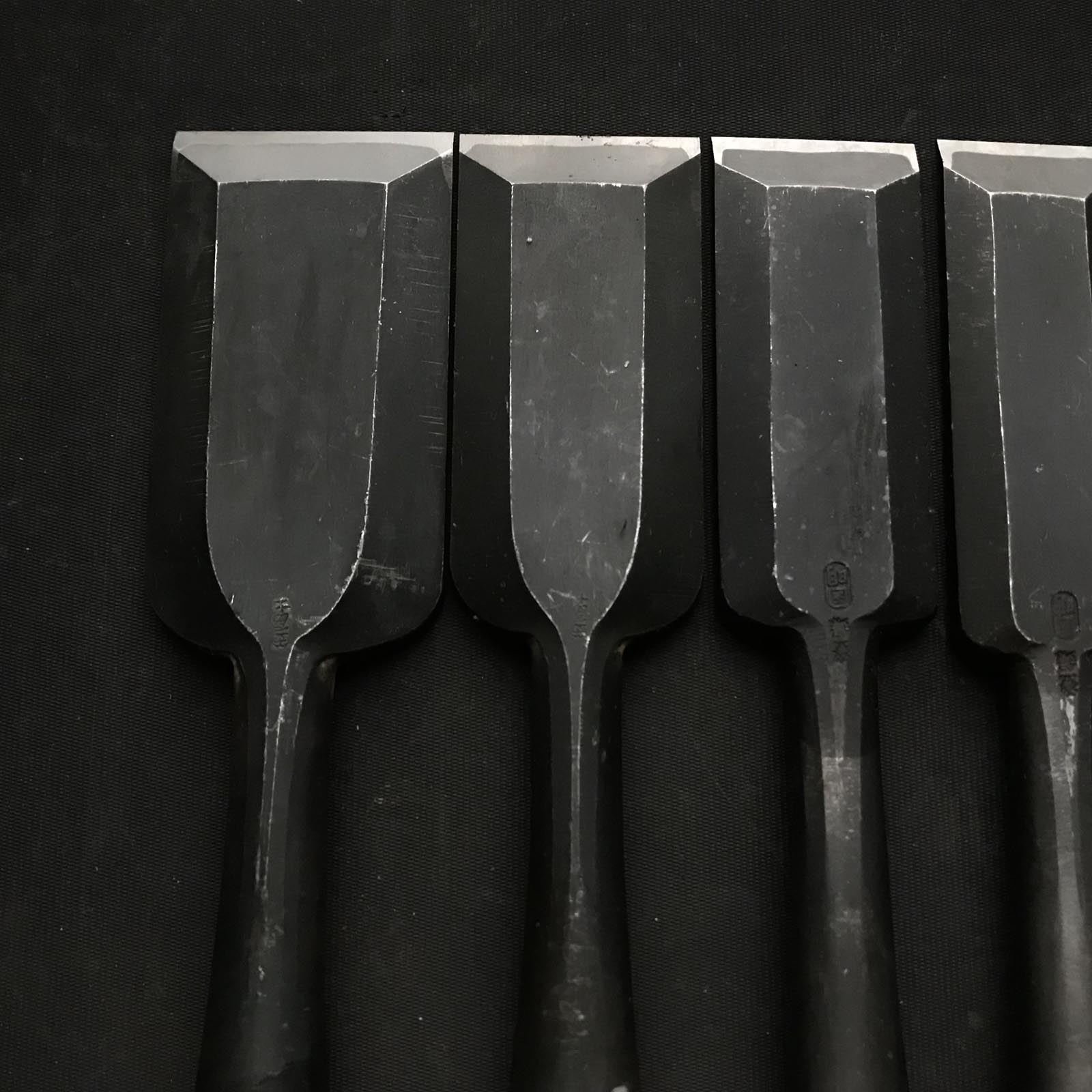 Old stock #1 Mixed set for beginner Timber chisels set with White steel 掘出し物 バラ鑿合わせ 初心者におすすめ 叩鑿6本組 Tatakinomi