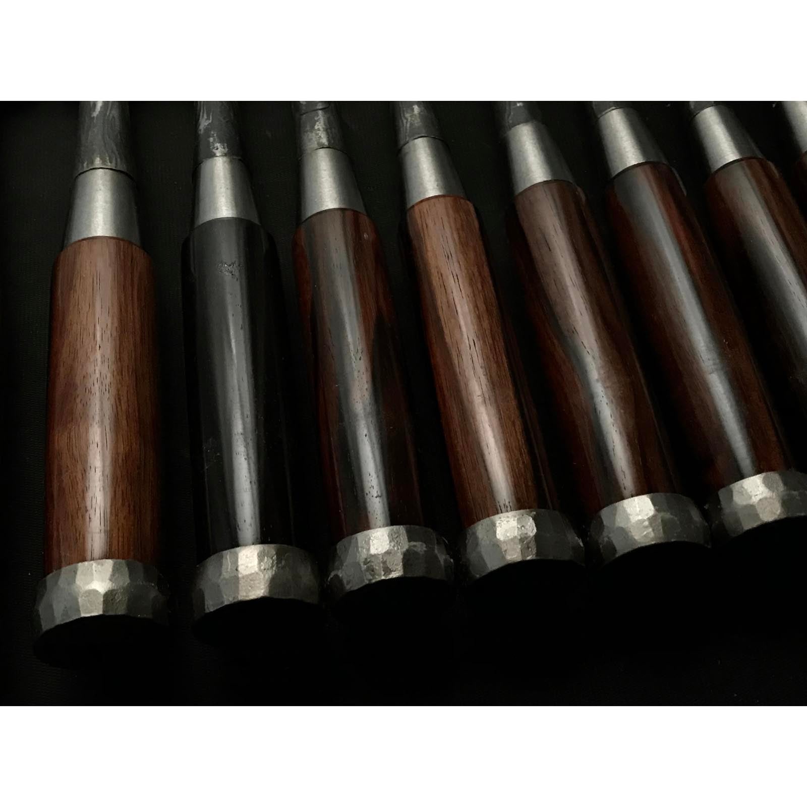 旧蔵 隅流し宗弘 ベンチノミセット 掘り出し物 宗弘 墨流し 追入組鑿 黒檀柄 おいれのみ