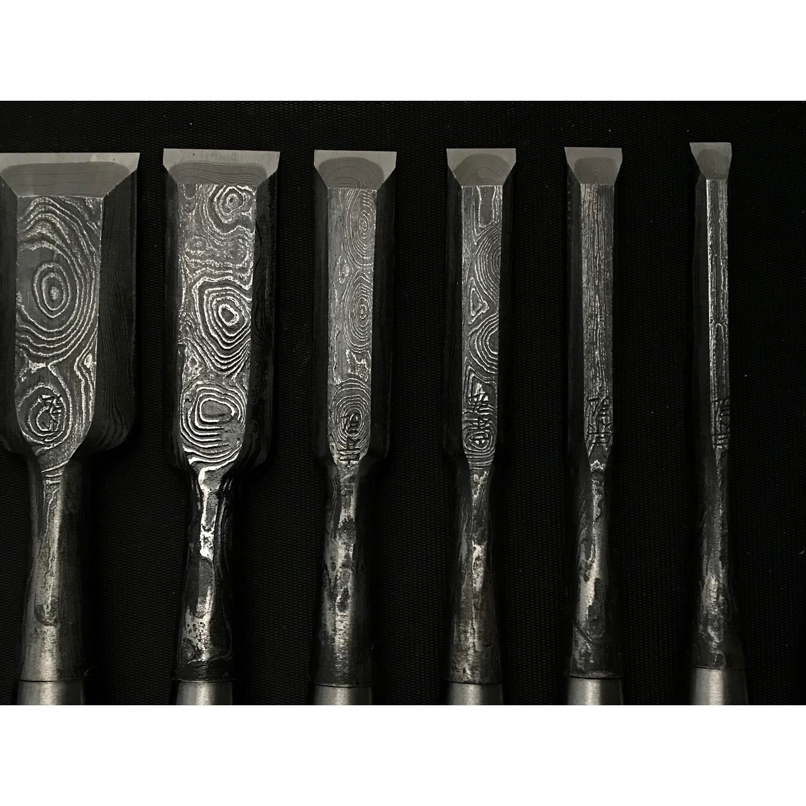 旧蔵 隅流し宗弘 ベンチノミセット 掘り出し物 宗弘 墨流し 追入組鑿 黒檀柄 おいれのみ