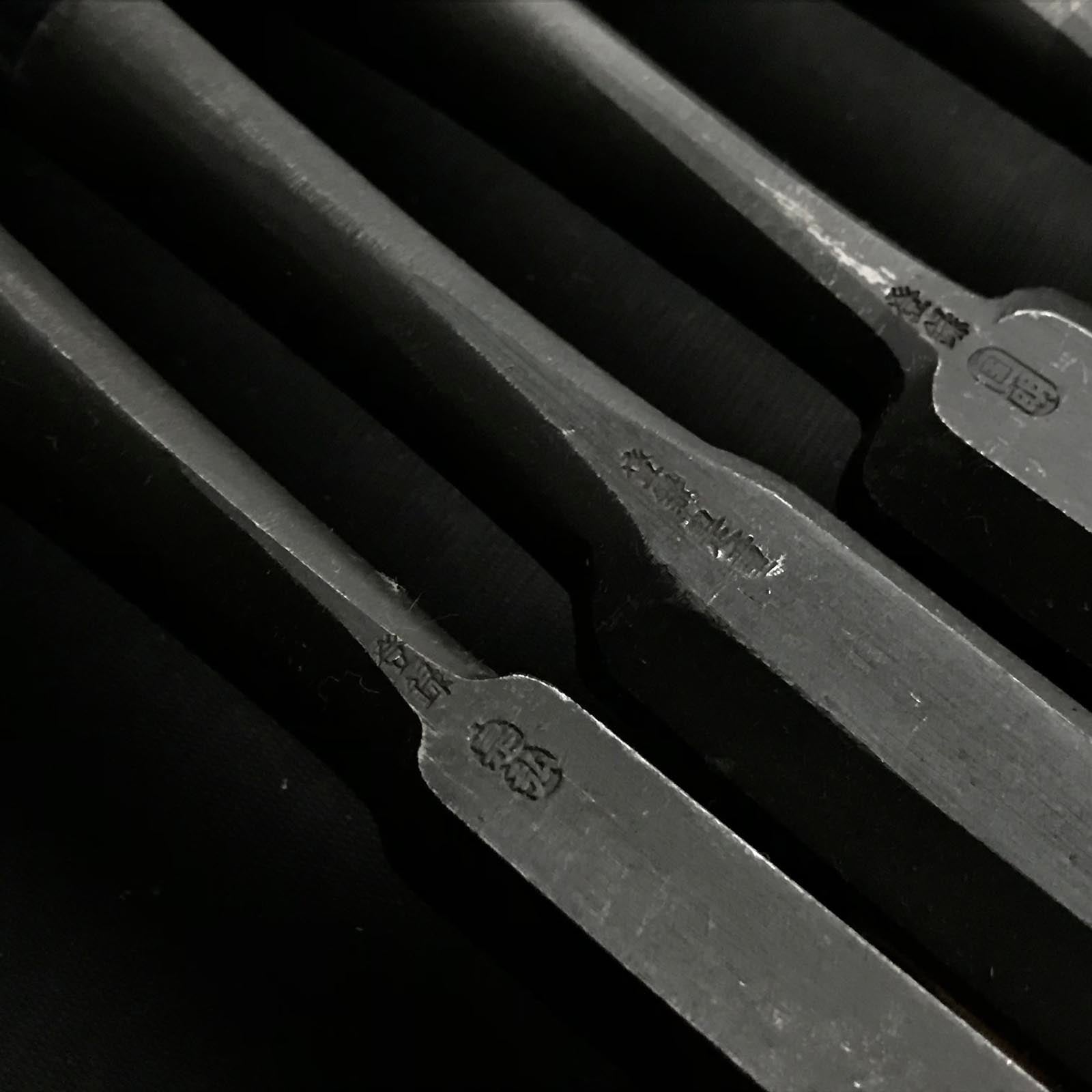 Old stock #1 Mixed set for beginner Timber chisels set with White steel 掘出し物 バラ鑿合わせ 初心者におすすめ 叩鑿6本組 Tatakinomi