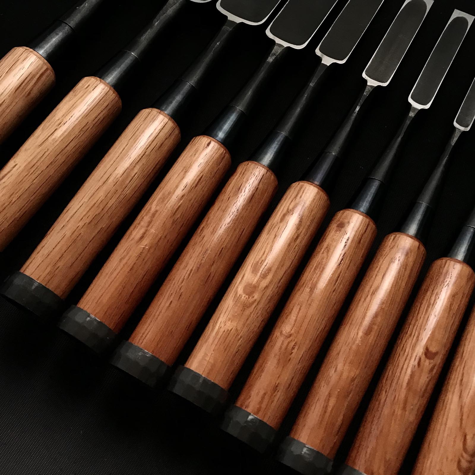 Fujihiro Medium timber chisels set by Chuutarou Imai 今井忠太郎作 二治弘 中叩組鑿 桐箱付 Chutatakinomi #5