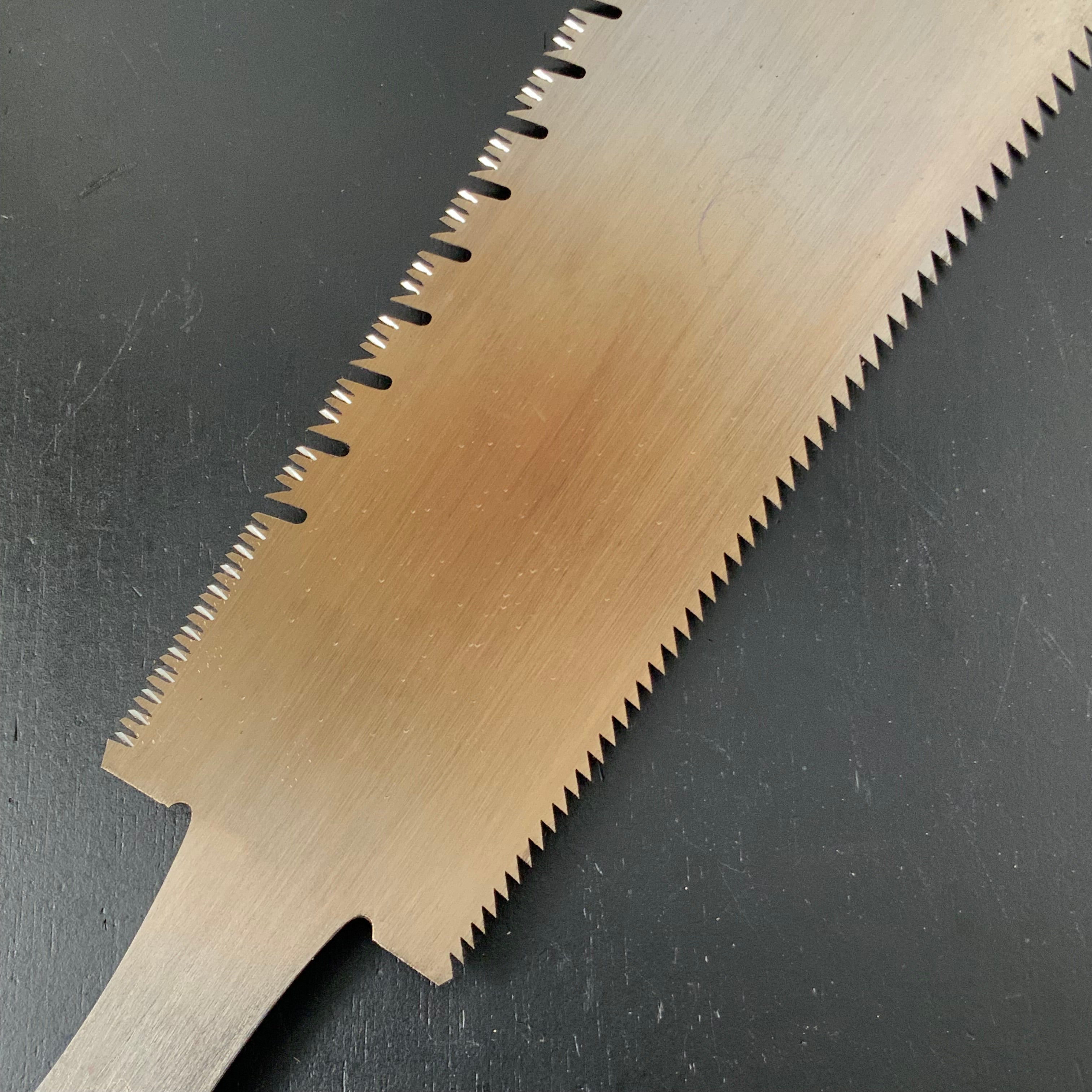 #192 Nagakatsu Double Edge Saw Eddy Type Handles set by Kurashige for softwood 長勝鋸 渦巻き柄 両刃鋸 針葉材用 270mm