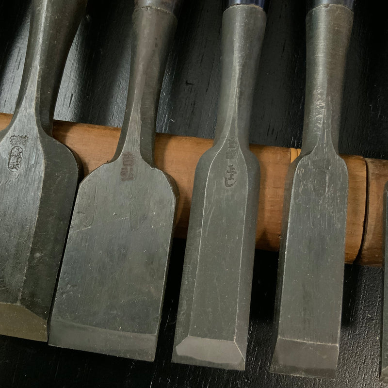 #M173 Mixed Bench chisels set by unknown  バラ鑿合わせ 追入れ組鑿 10本組 作者不明