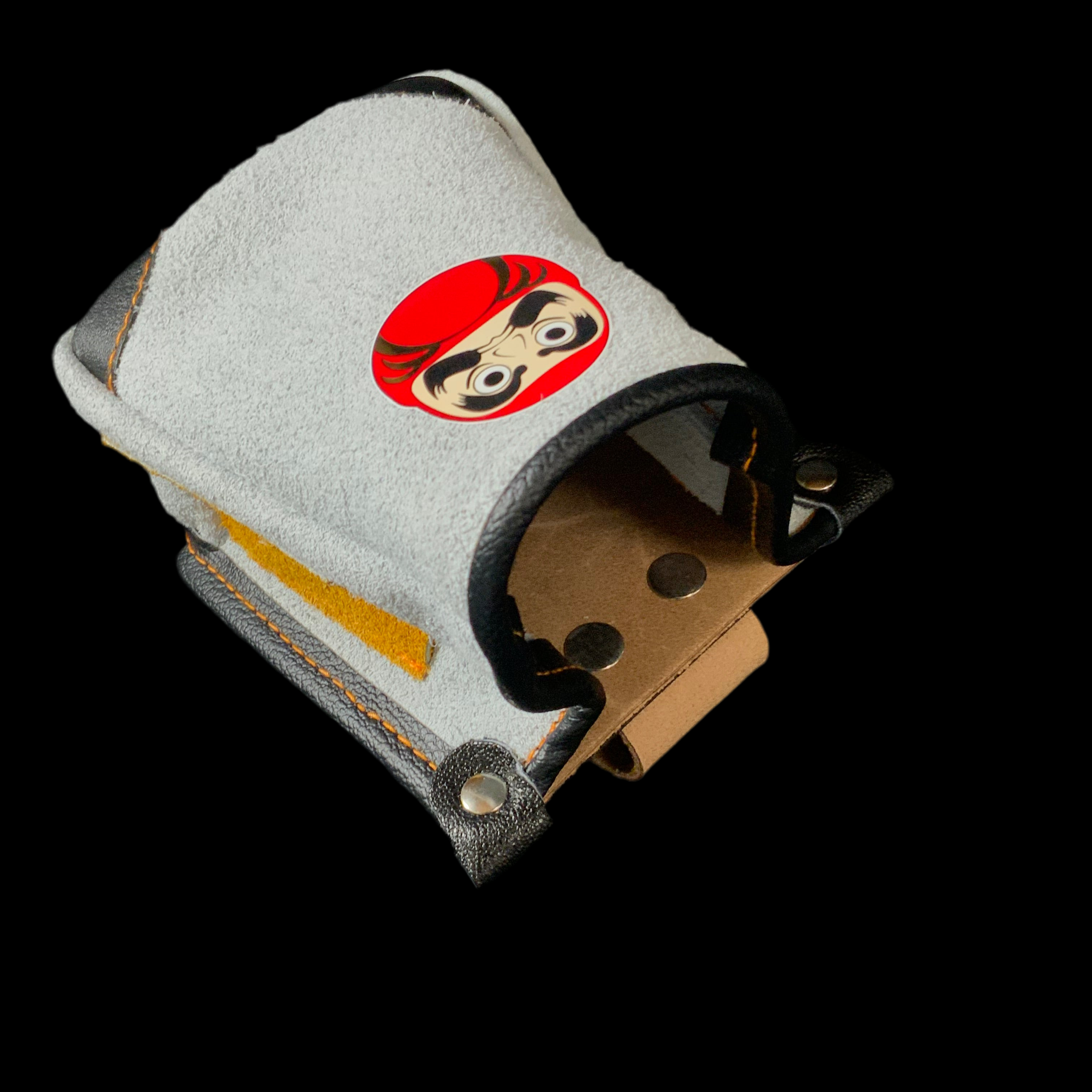 だるま ミニ小物入れ 床革  M-10  Working Waist Screw bag, Mini accessory pouch, leather backing