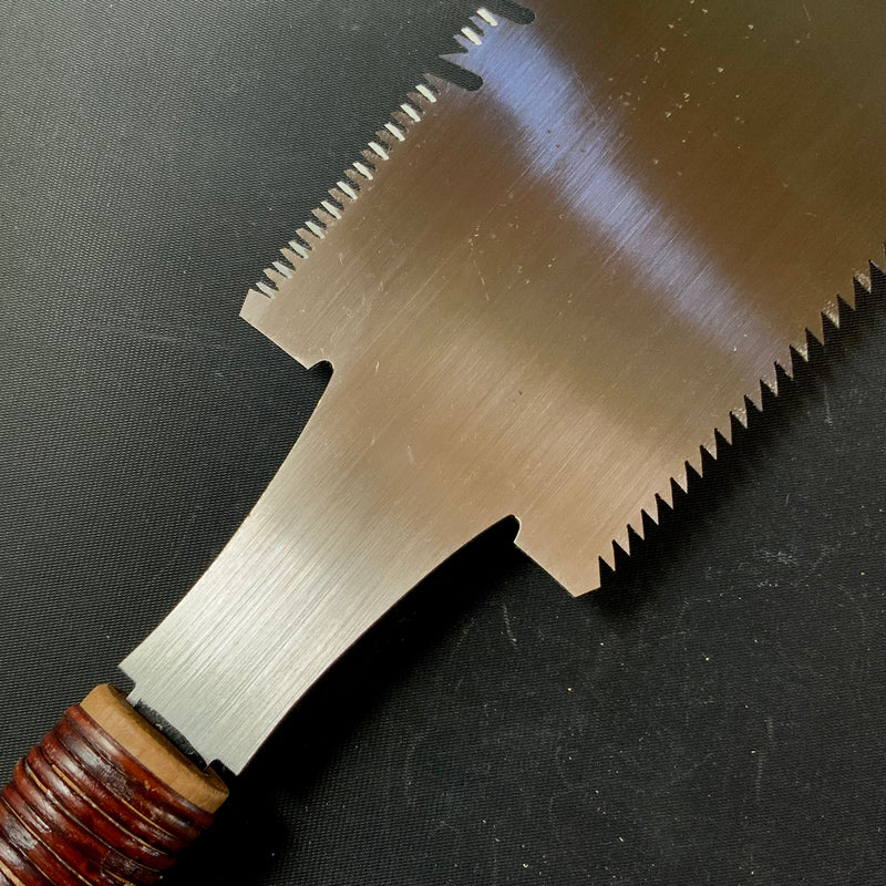 #107 Nagakatsu Double Edge Saw with Eddy Type Handles set by Kurashige 長勝鋸 渦巻き柄 両刃鋸 270mm