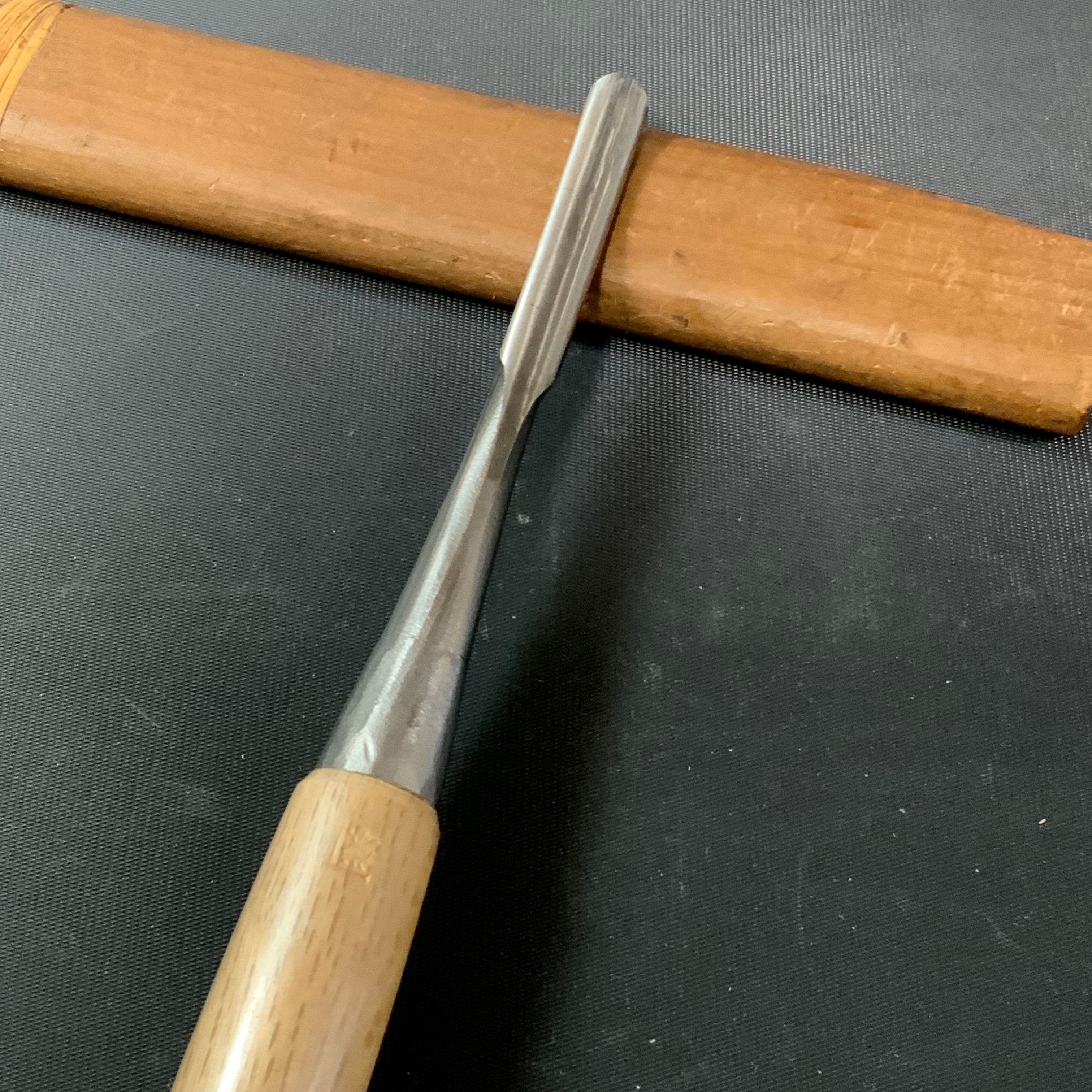 Tasai  Sotomaru chisels with blue steel      /      田斎作 磨き仕上げ 外丸鑿 15mm