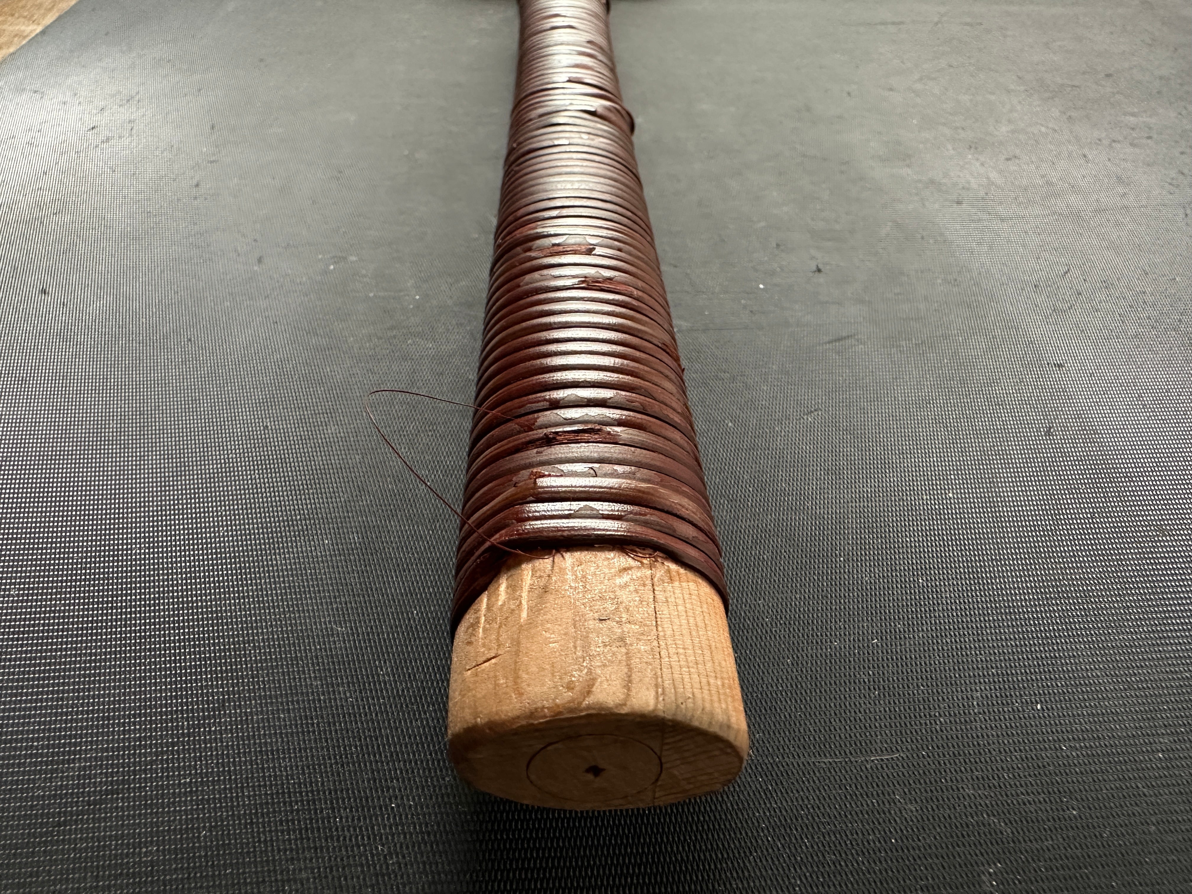 #R13 Ready to use! Old stock Double Edge (Ryoba) Saw with Eddy Type Handles set by Kurashige 直ぐ使い 倉重栄助 目立 渦巻き柄 両刃鋸 220mm