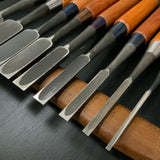 #M175 Mixed Bench chisels set by unknown バラ鑿合わせ 追入れ組鑿 10本組 作者不明