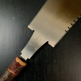 #144 Nagakatsu Double Edge Saw Eddy Type Handles set by Kurashige For Soft Wood 長勝鋸 渦巻き柄 両刃鋸 250mm