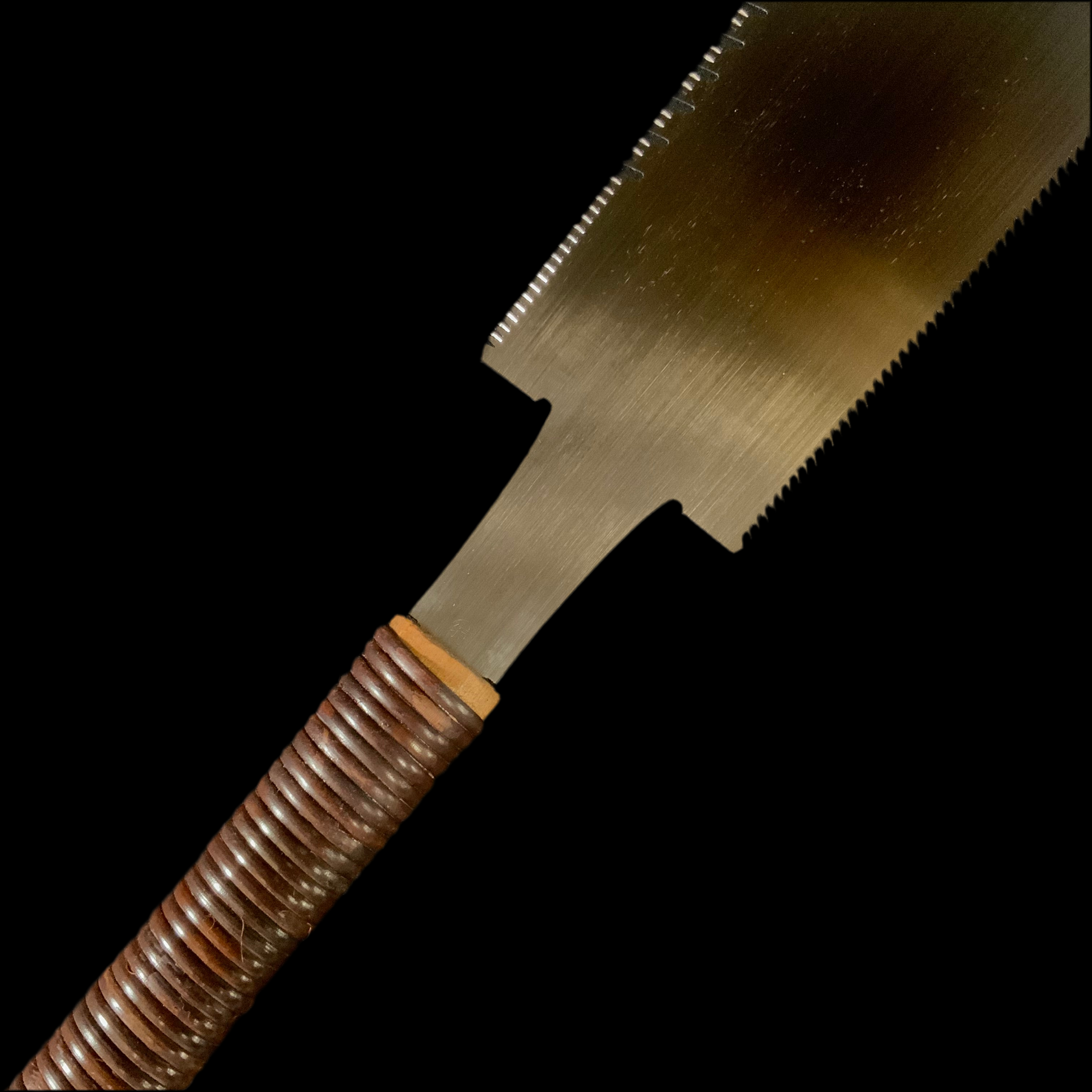 #222   Nagakatsu Double Edge Saw Eddy Type Handles set by Kurashige For Softwood  長勝鋸 渦巻き柄 両刃鋸 針葉材用 240mm