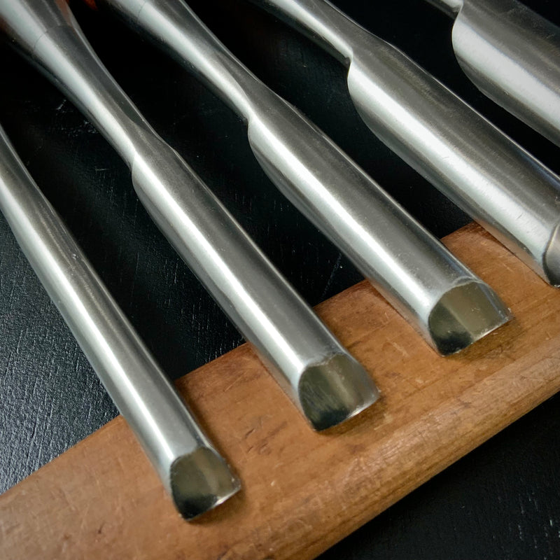 Sukemaru High-Speed Steel uchimaru chisels set 助丸 ハイス 内丸鑿 uchimarunomi 5本組