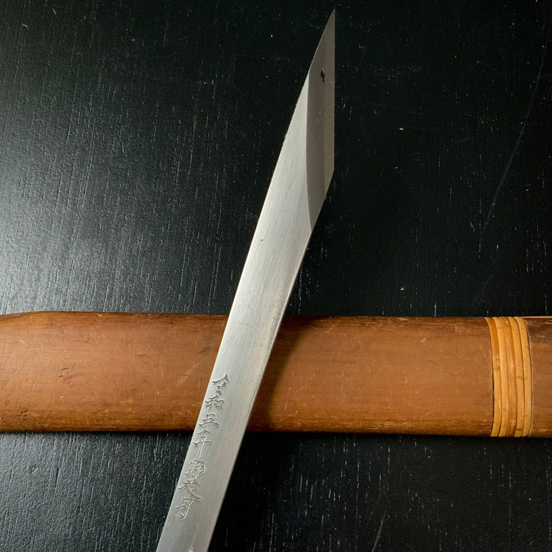 Haura Kamaji Right hand Kiridashi by Sozen  Carving   京都鍛冶 素全作  羽裏釜地切出し小刀 右