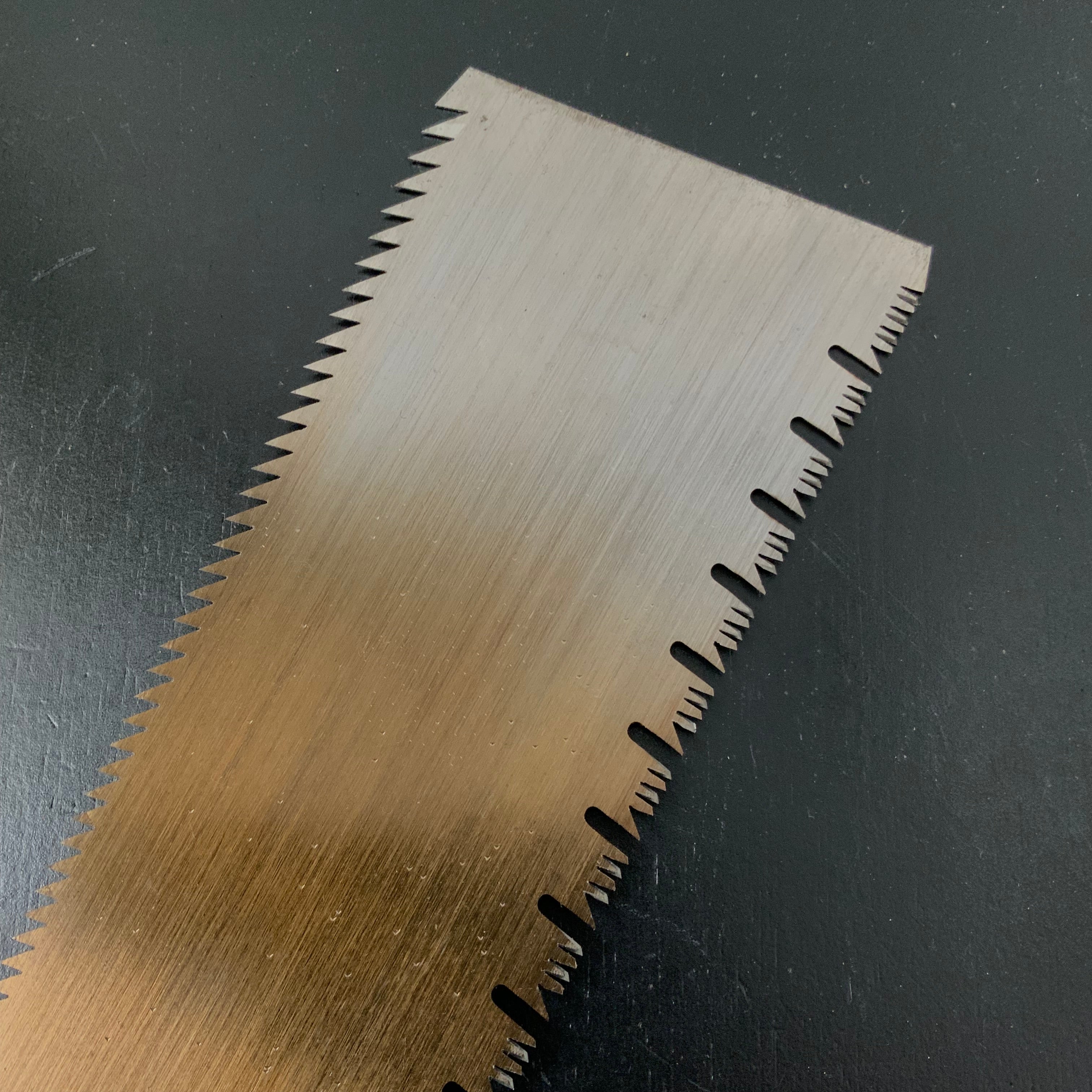 #191 Nagakatsu Double Edge Saw Eddy Type Handles set by Kurashige for hardwood 長勝鋸 渦巻き柄 両刃鋸 広葉材用 270mm