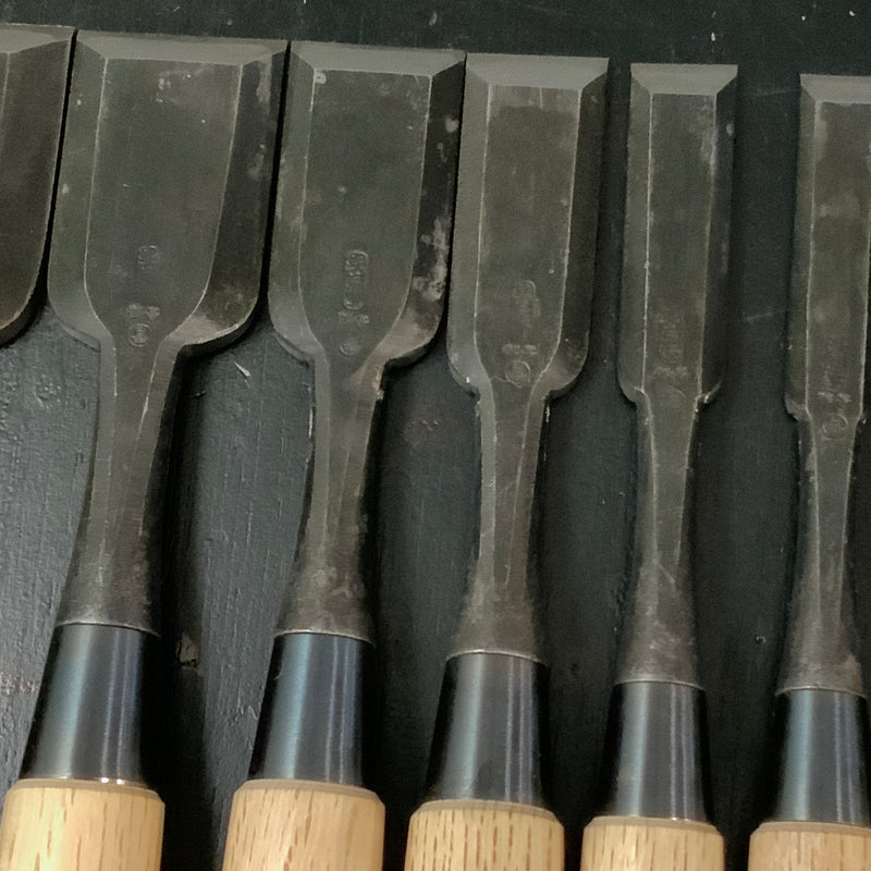 Ioroi Bench chisels set (Oirenomi) by Blue steel  五百蔵作 追入組鑿 青紙鋼