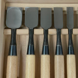 Ioroi Bench chisels set (Oirenomi) by Blue steel  五百蔵作 追入組鑿 青紙鋼