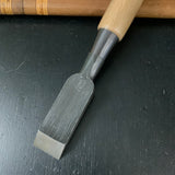 Tasai Special Bench chisel (atsumuki) with Japanese white oak   田斎作 角打山型刃追入鑿(厚向き) 白樫柄 24mm