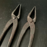 Yatoko Flat Type Traditional Japanese blacksmith tool (pliers)   矢床 火造箸 平 450ｍｍ