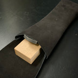 Daido Mini Plane Leather Cloth Bag  Black Nubuck( Up to 48mm Flat Plane )  大道 小鉋袋  黒ヌバック製　48mm用