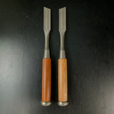 Old stock Sukemaru Shorter Timber Oblique chisels Set 21mm      /      掘出し物 助丸 イスカ半叩き鑿セット 21mm