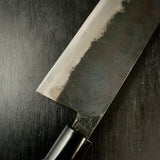 Kurouchi Nakiri Habahiro Bocho Blue Steel    /     黒打 菜切幅広包丁 165mm 青紙鋼 P柄シノギ付