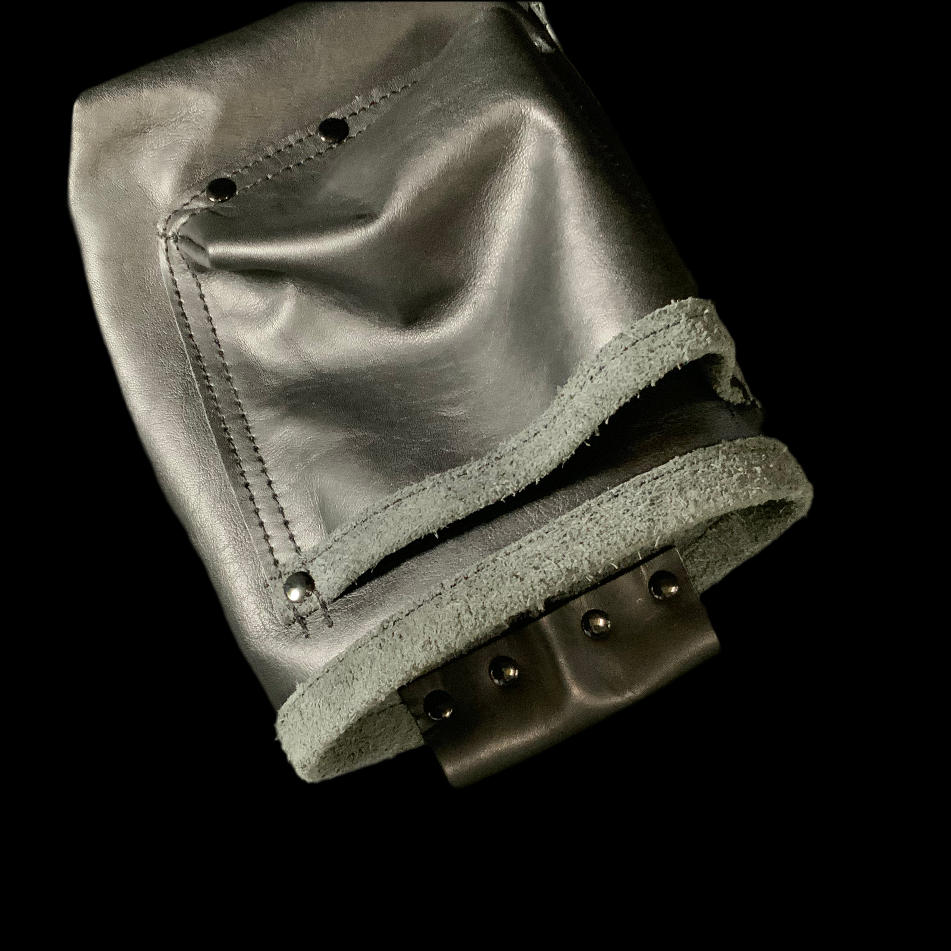 だるま ビス袋 本革  A　ブラック  Working Waist Screw bag, Genuine leather, black