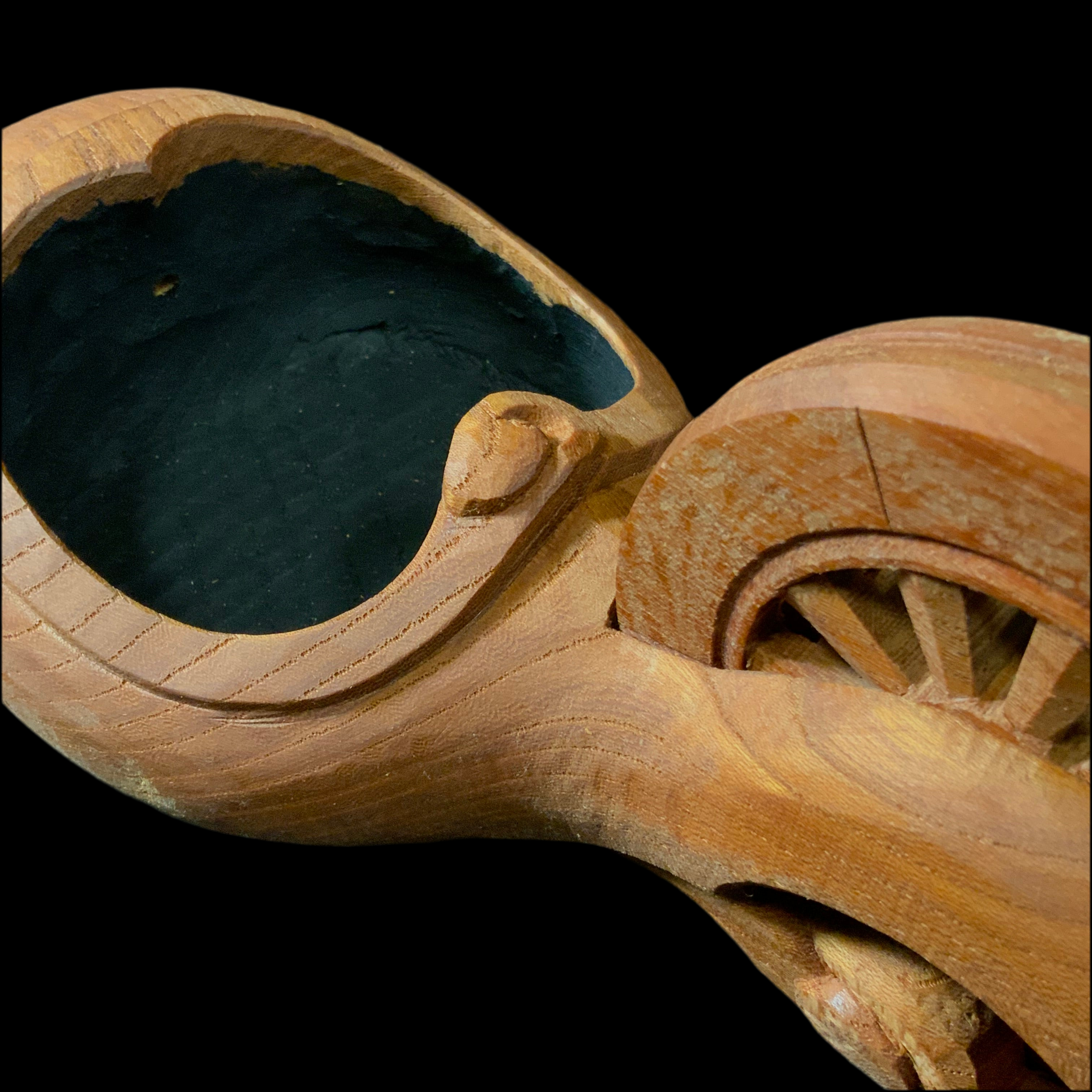 #ST58 坪辰作 尾巻若葉 墨壺 255mm   Japanese Carpenter Ink Pot Traditional Measuring Tools Sumitsubo by Tsubotatsu