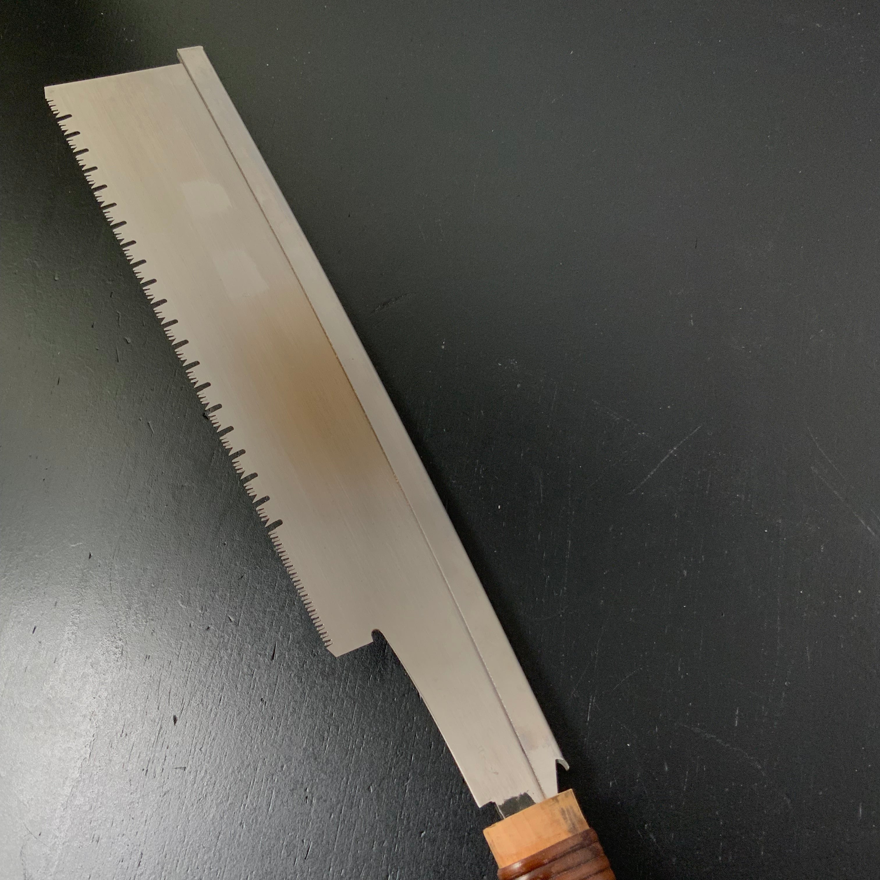 #191 Nagakatsu Dozuki Saw Cross cut with Eddy Type Handles set by Kurashige 渦巻き柄 胴突き鋸 240mm