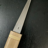 Old stock Koshido Sakamitsu with white steel Right  掘出し物  坂光作 越堂 繰り小刀 鞘付 132mm