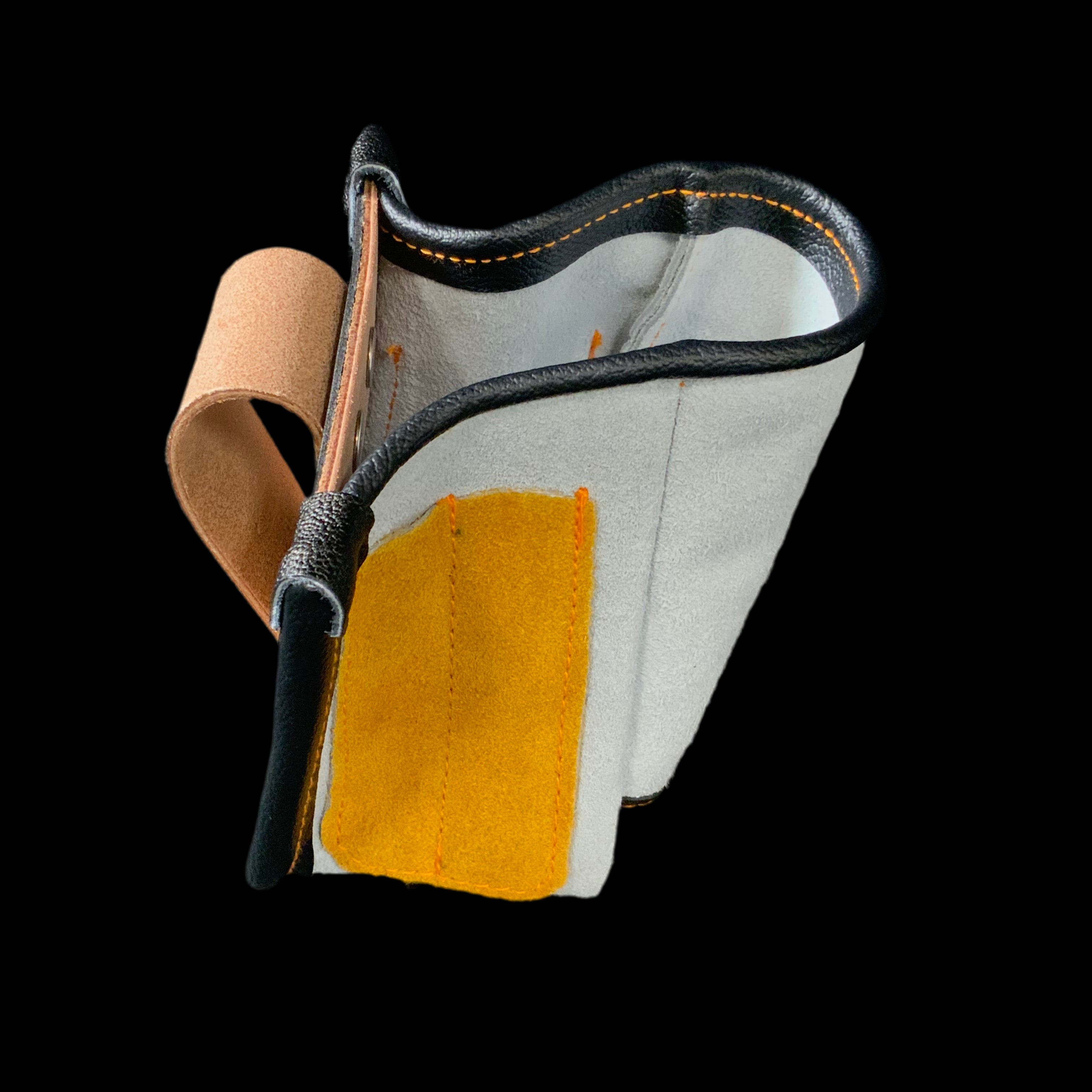 だるま ミニ小物入れ 床革  M-10  Working Waist Screw bag, Mini accessory pouch, leather backing