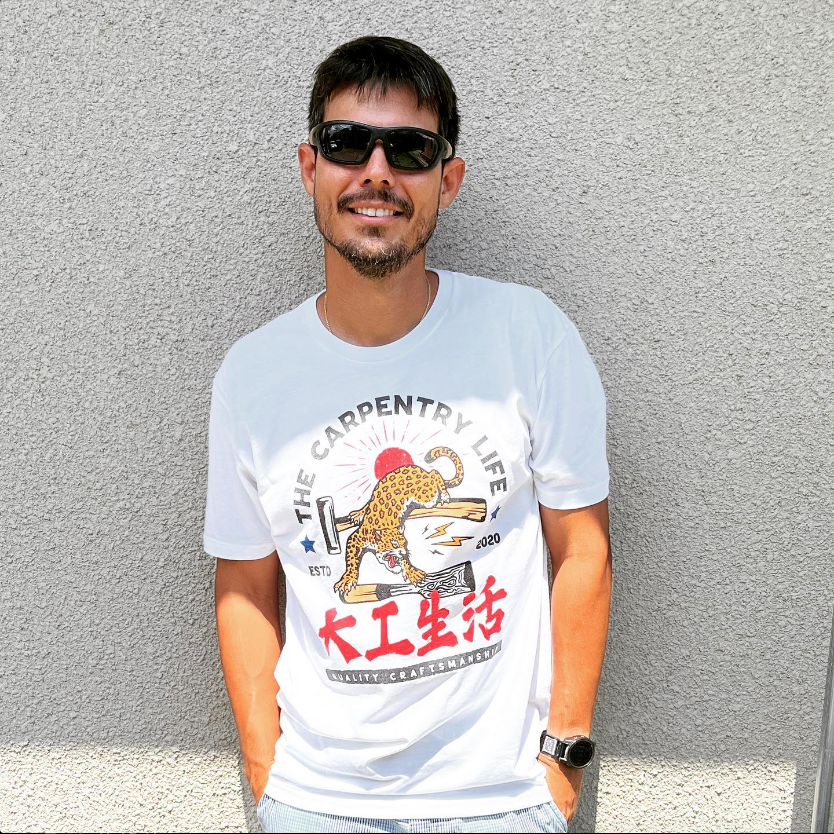 The Carpentry Life T-Shirt – Japanese Carpentry Design, White