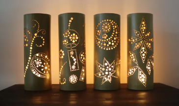 スターエム 竹あかり四季(竹用ドリル3本+図柄セット)   No.601S Bamboo Lantern Seasons (3 Bamboo Drills + Pattern Set)