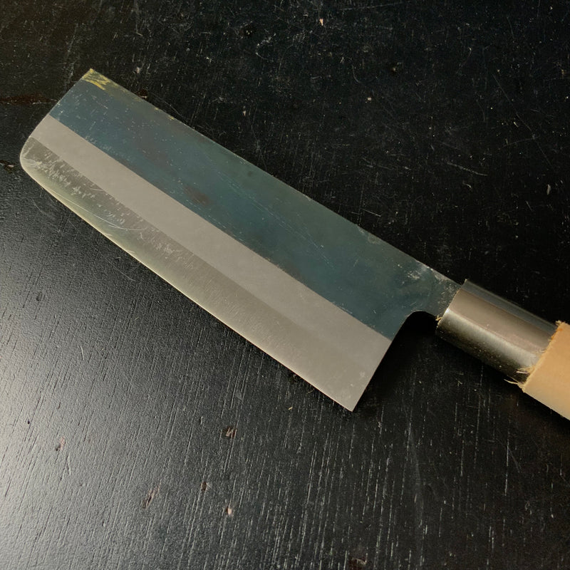 Ittetsusai Kurouchi Nakiri Hocho 160mm     一徹斎作 黒打 菜切包丁 160mm