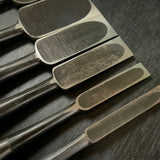 Old Stock Kanehiro Shorter Timber chisels 6piece set / 掘り出し物 兼弘 半叩鑿  6本組