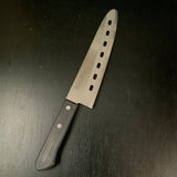 Tojuro Round tip all-purpose kitchen knife Fuji cutlery     富士カトラリー TOJURO モリブデン鋼 穴明先丸万能包丁 180mm