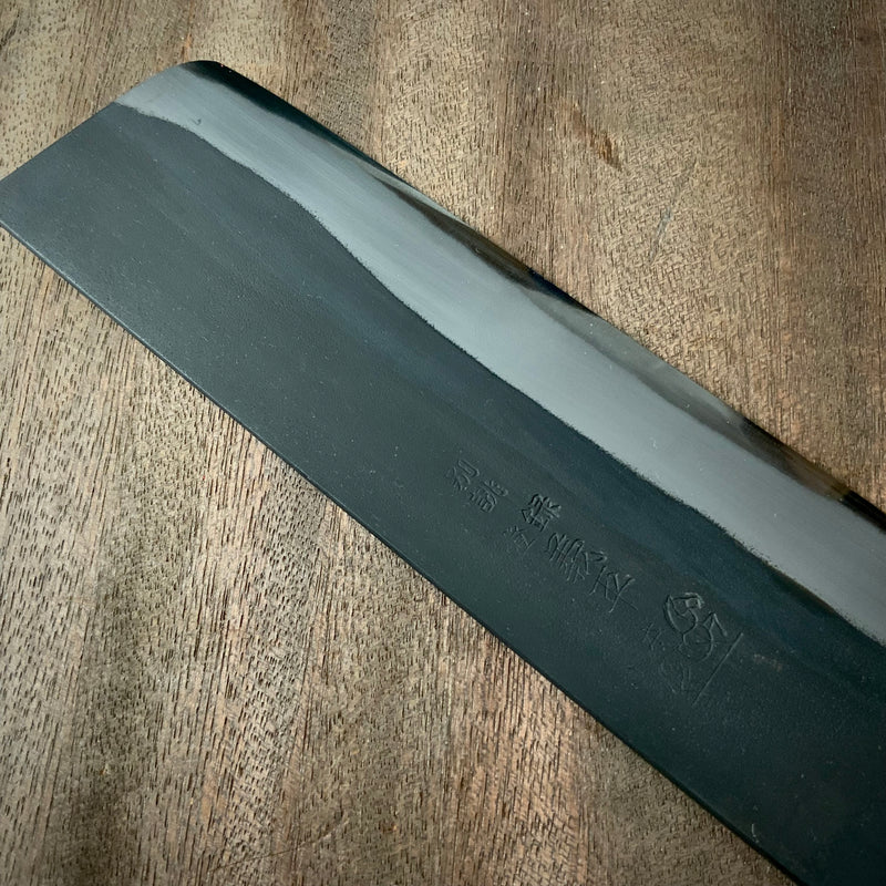 Gihei Nakiri Bocho with blue steel    /     義平 菜切包丁 青紙付 180mm