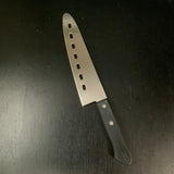 Tojuro Round tip all-purpose kitchen knife Fuji cutlery     富士カトラリー TOJURO モリブデン鋼 穴明先丸万能包丁 180mm